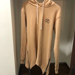 Civil Regime Drop Waist hoodie w/ exposed zippers